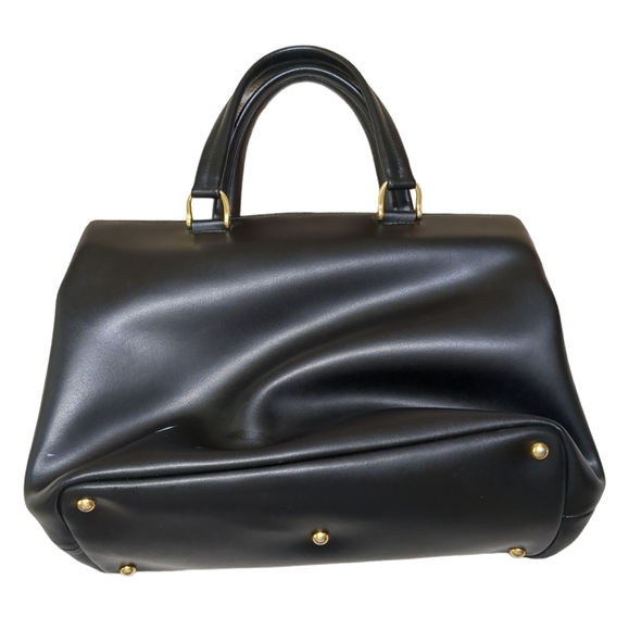Longchamp Honoré 404 Small Tote Bag in Soft Black Leather - Picture 2 of 5
